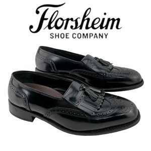 FLORSHEIM LEXINGTON  Wingtip Loafer Sz 8 Men's - Black